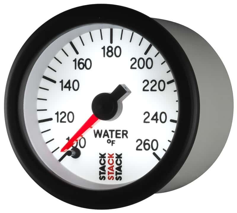 AutoMeter — Autometer Stack 52mm 100-260 Deg F 1/8in NPTF Male Pro Stepper Motor Water Temp Gauge - White
Ga WT ProStpr W 260F - view 3