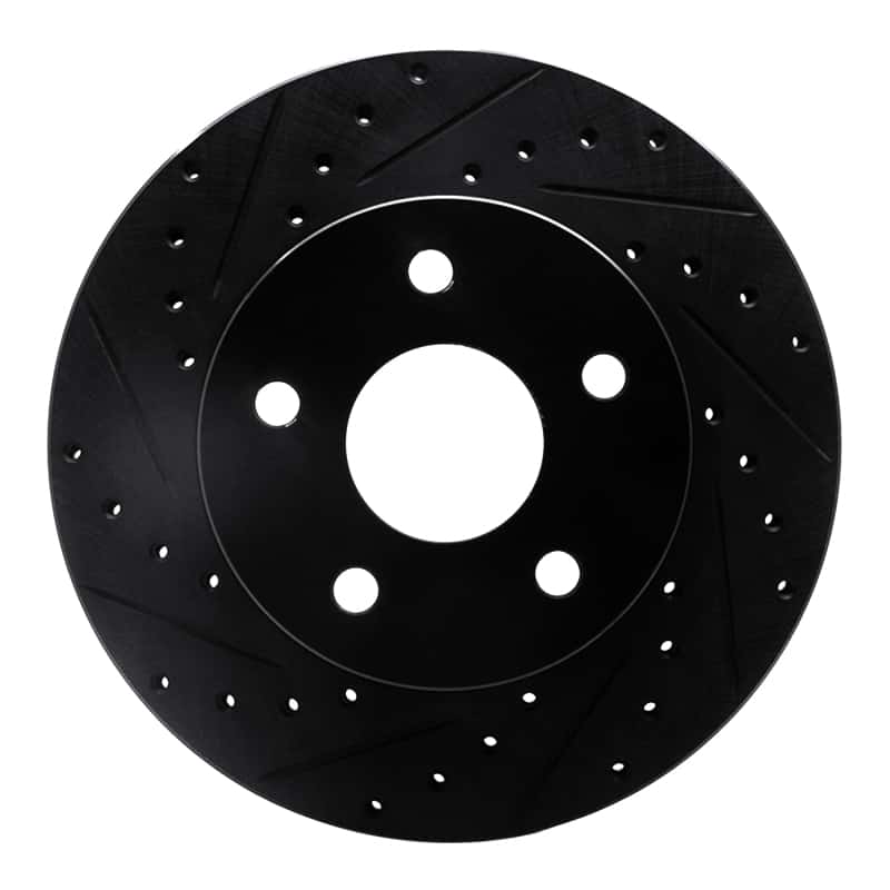 R1 Concepts — R1 99-04 Jeep Grand Cherokee Front Left Drilled & Slotted Black Brake Rotor
R1 Brake Rotor Drill - view 1