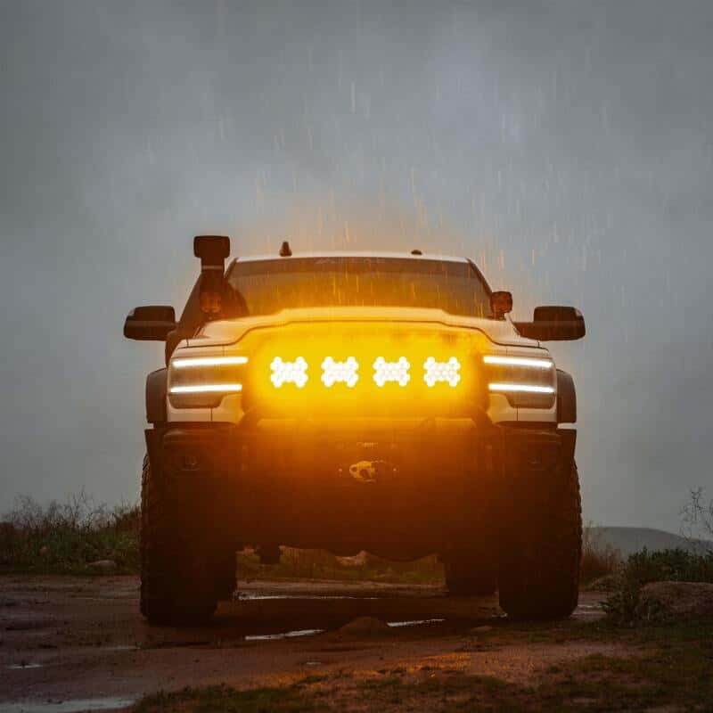 KC HiLiTES — KC HiLiTES SlimLite 8in. LED Light Shield (Shield Only) - Amber - view 5