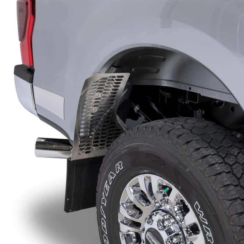 Putco — Putco 17-20 Ford SuperDuty - Set of 2 (Excl Dually Rear) Mud Skins - Polished SS w/ Hex Shield
Mud Flap - view 5
