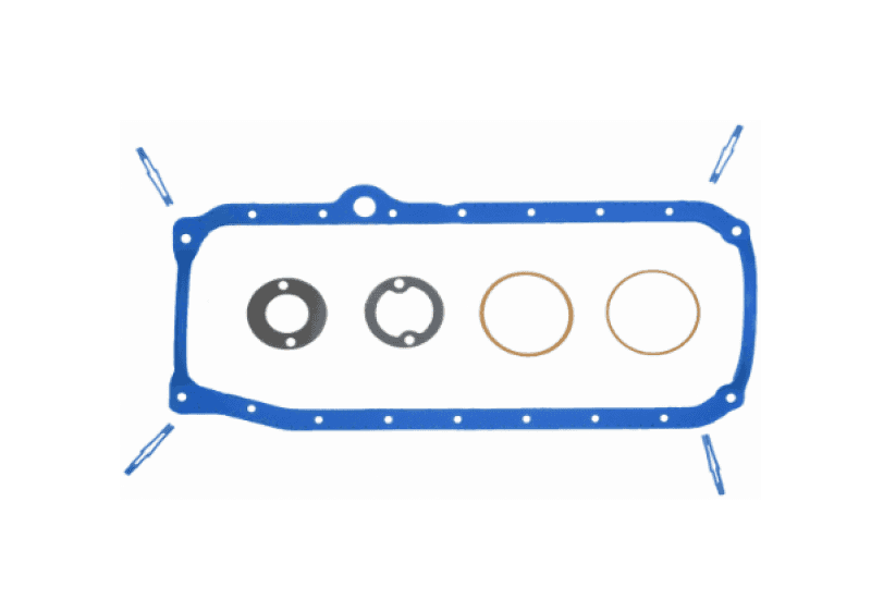 Fel-Pro — Fel-Pro 85-86 Chevy C10 Engine Oil Pan Gasket Set - PermaDry Molded Rubber Oil Pan SnapUps Included - view 2
