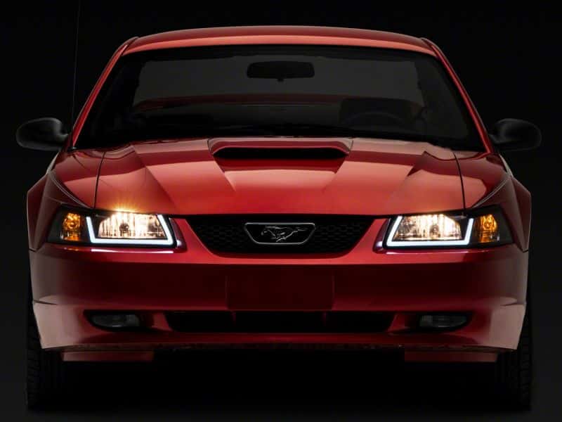 Raxiom — Raxiom 99-04 Ford Mustang Axial Series Headlights w/ LED Bar- Blk Housing (Clear Lens)
Headlights - view 10
