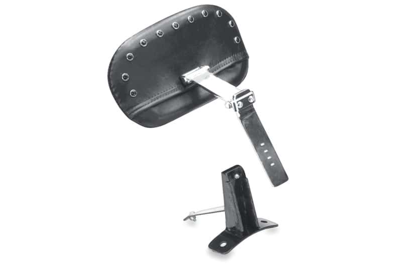 Mustang Motorcycle — Mustang 08-21 Harley FL Touring Driver Backrest Kit w/Blk Pearl Studs- Black - view 1