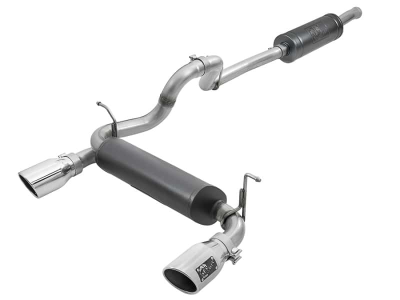 aFe — aFe Rebel Series 2.5in 304 SS Cat-Back Exhaust w/ Polished Tips 2018+ Jeep Wrangler (JL) V6 3.6L
Cat-Back Exhaust - view 1