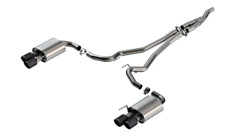 Borla — Borla 2024 Ford Mustang 2.3L Ecoboost ATAK Catback Exhaust CF BA w/ Quad Tips - Non-Active
Cat-Back System - view 1