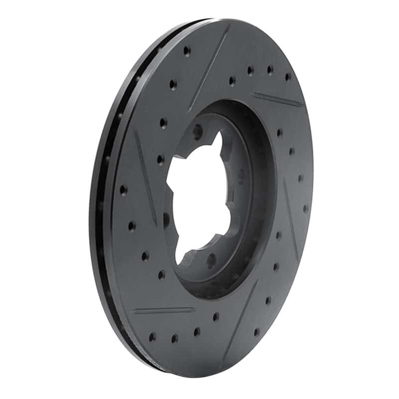 R1 Concepts — R1 82-85 Toyota Celica Front Right Drilled & Slotted Black Brake Rotor
R1 Brake Rotor Drill - view 4