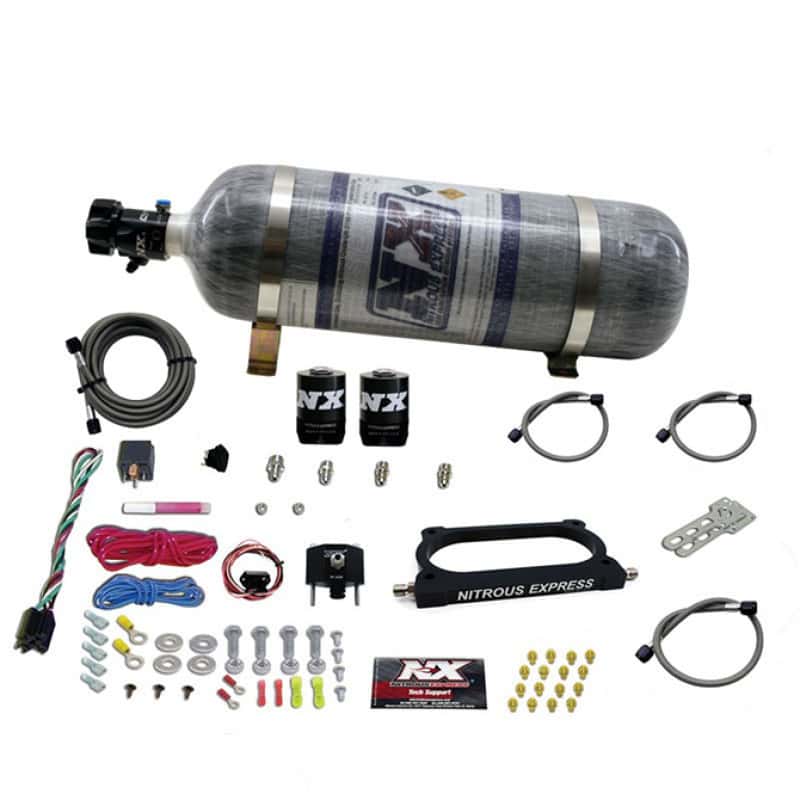 Nitrous Express — Nitrous Express 07-14 Ford Mustang GT500 Nitrous Plate Kit (50-250HP) w/Composite Bottle
Injection System Kit
N2OSys - view 2