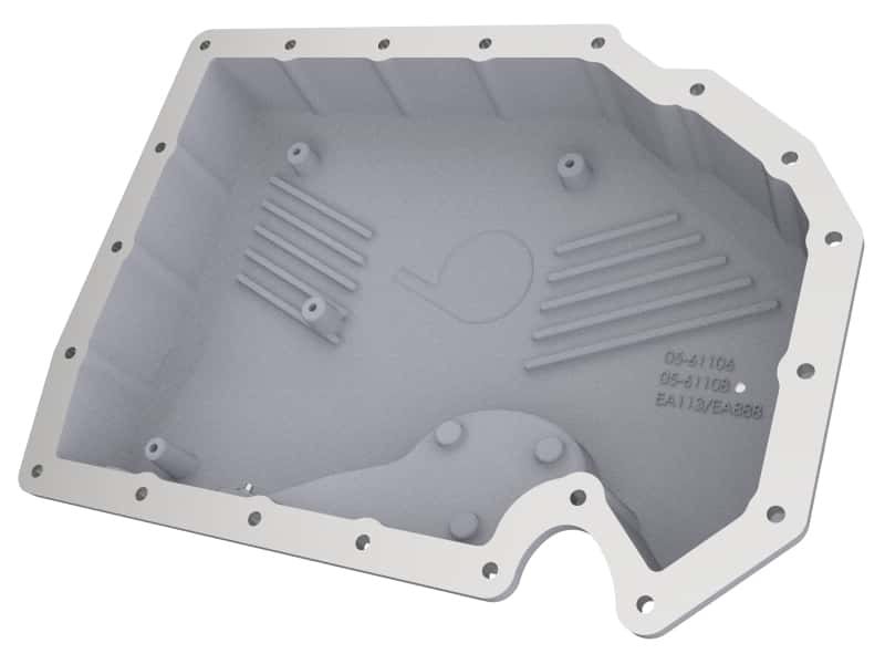 aFe — aFe 05-19 VW 1.8L/2.0L w/o Oil Sensor Engine Oil Pan Raw POWER Street Series w/ Machined Fins
Engine Oil Pan - view 4