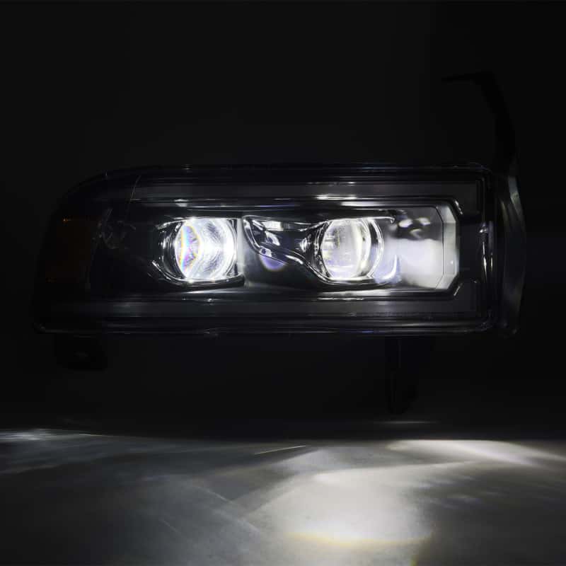 AlphaRex — AlphaRex 94-01 RAM 1500 LUXX LED Proj Headlights Blk w/Activ Light/Seq Signal/SB DRL
Projector Headlights - view 3