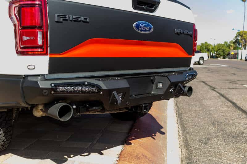 Addictive Desert Designs — Addictive Desert Designs 17-18 Ford F-150 Raptor HoneyBadger Rear Bumper w/ 10in SR LED Mounts
Bumper- Rear
Bumpers - view 14