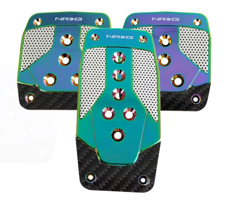 NRG — NRG Aluminum Sport Pedal M/T - Neochrome w/Black Carbon - view 2