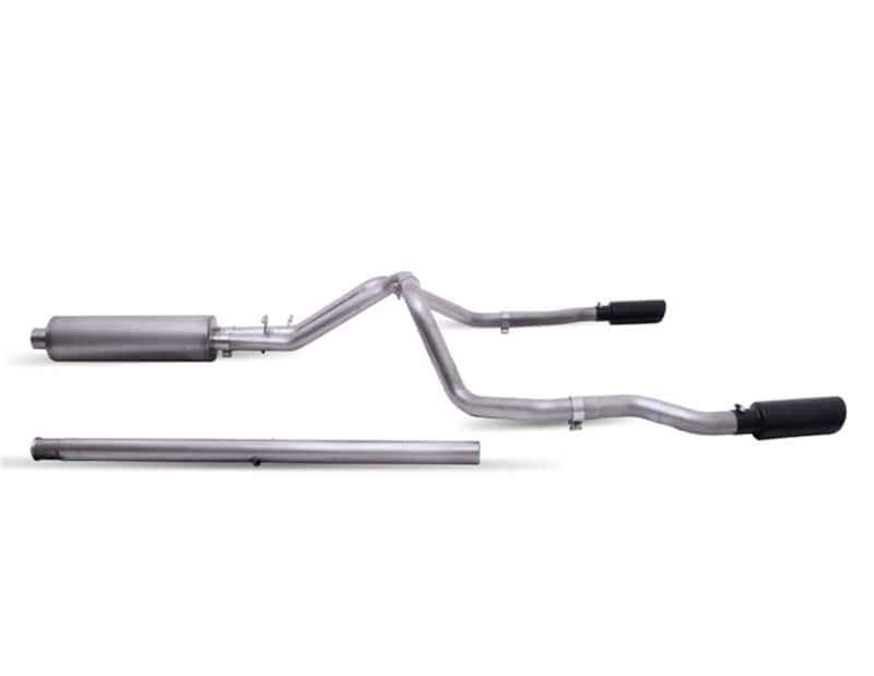 Gibson — Gibson 20-21 Chevy Silverado 6.6L 2.5in Cat-Back Dual Split Exhaust System Stainless - Black Elite
Truck/Suv - view 1