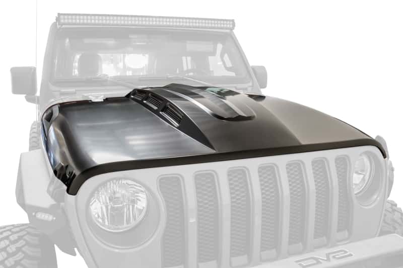 DV8 Offroad — DV8 Offroad 18+ Jeep JL Heat Dispersion Hood - Primer Black
Hood - view 2
