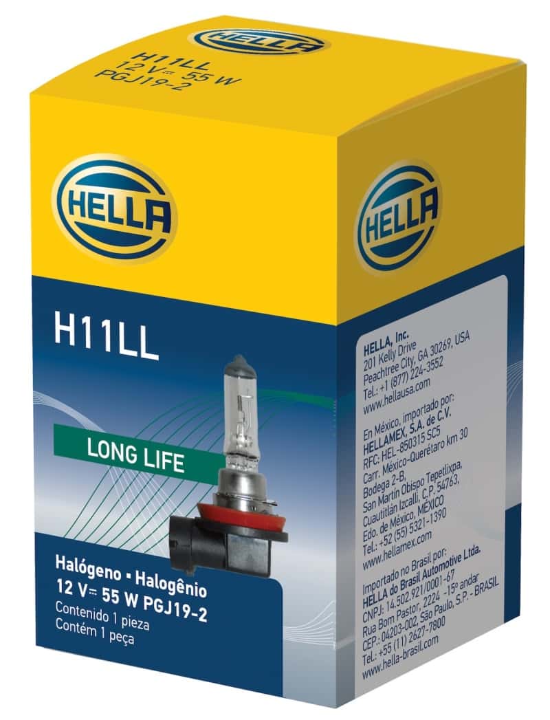 Hella — Hella Bulb H11 12V 55W PGJ19-2 T4 LONG LIFE
H11LL Halogen Bulb - view 6