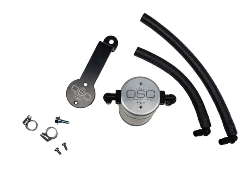 J&L — J&L 16-23 Toyota Tacoma 3.5L Driver Side Oil Separator 3.0 - Clear Anodized
Oil Separator - view 1