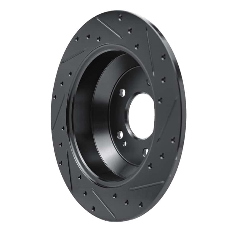 R1 Concepts — R1 15-20 Kia Sorento Rear Left Drilled & Slotted Black Brake Rotor
R1 Brake Rotor Drill - view 4