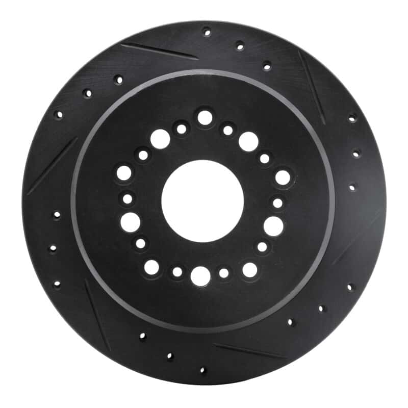 R1 Concepts — R1 92-98 Lexus SC300 Rear Right Drilled & Slotted Black Brake Rotor
R1 Brake Rotor Drill - view 1