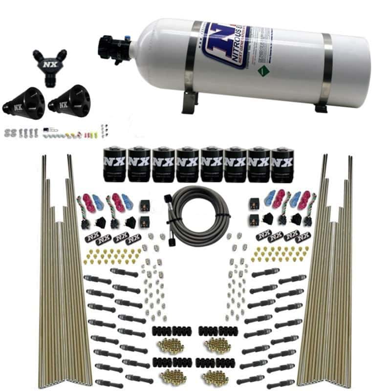Nitrous Express — Nitrous Express 8 Cyl Dry Direct Port Four Stage 8 Solenoids Nitrous Kit (200-600HP) w/15lb Bottle
Injection System Kit
N2OSys - view 1