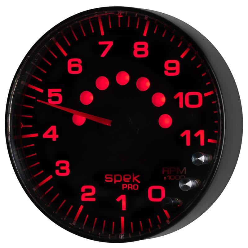 AutoMeter — Autometer Spek-Pro Gauge Tachometer 5in 11K Rpm W/Shift Light & Peak Mem Black/Black
GA 5" 11KRPM BFB SPK - view 9