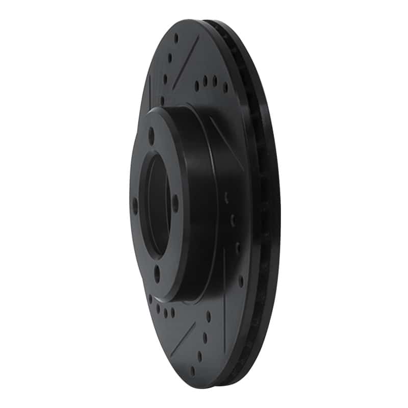 R1 Concepts — R1 84-87 Toyota Corolla (US/Canada) Front Left Drilled & Slotted Black Brake Rotor
R1 Brake Rotor Drill - view 2