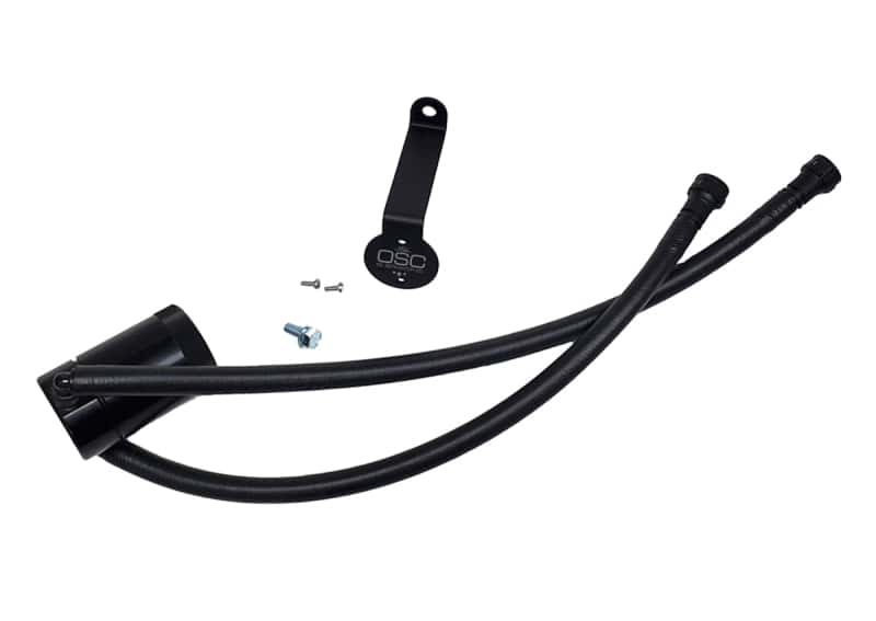 J&L — J&L 20-26 Chevy Silverado/GMC Sierra 2500/3500 6.6L Drivers Side Oil Separator 3.0 - Black Anodi
Oil Separator - view 1