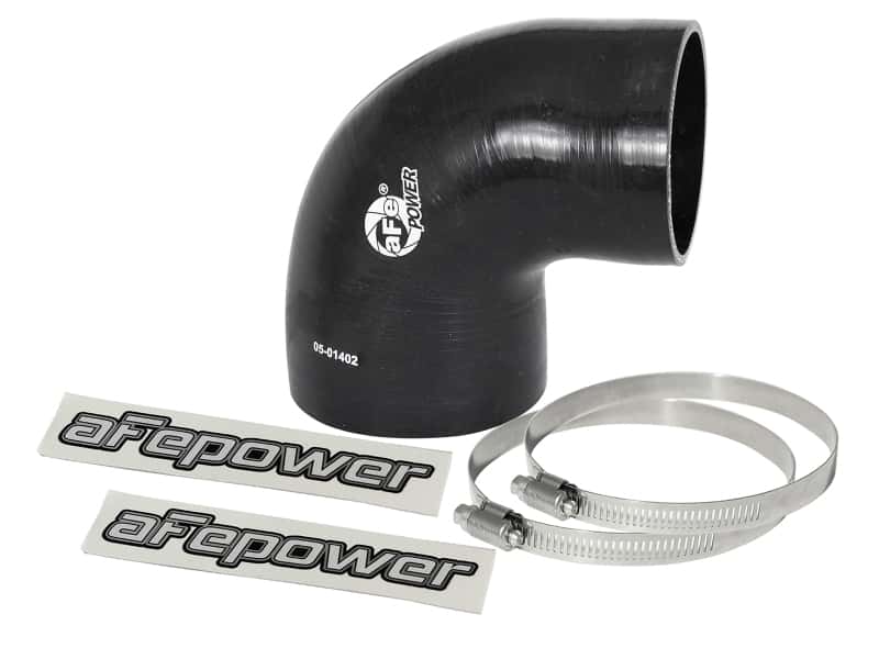 aFe — aFe Magnum FORCE Intake Coupling Kit (4 IN ID to 3-3/8 IN ID x 90 Deg.) Elbow Coupler - Black
Intake Coupling Kit - view 1