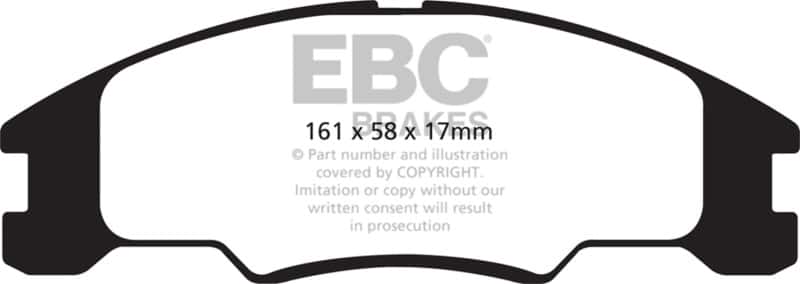 EBC — EBC 10-11 Ford Focus 1.6 Ultimax2 Front Brake Pads
Disc Brake Pad - view 1