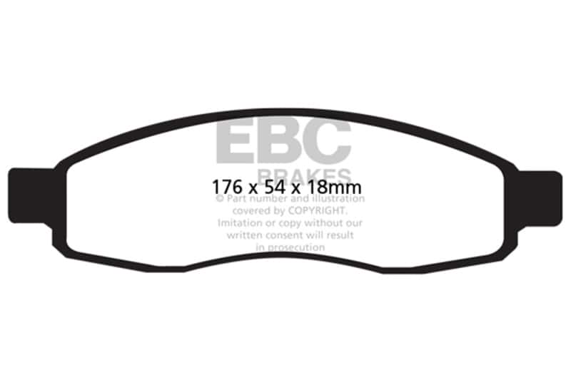 EBC — EBC 04-05 Infiniti QX56 5.6 Yellowstuff Front Brake Pads
Disc Brake Pad - view 1