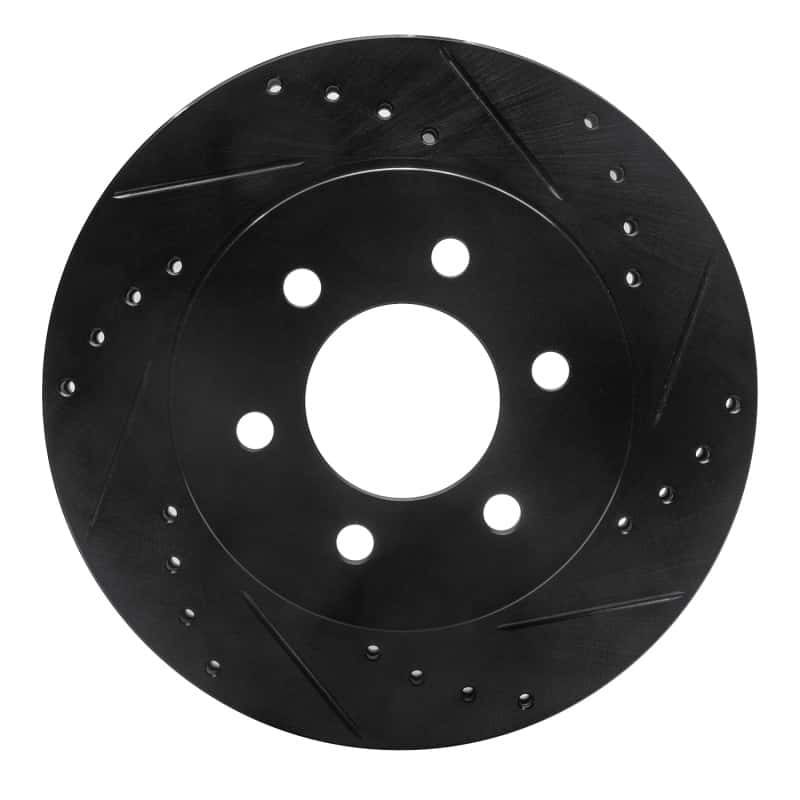 R1 Concepts — R1 97-02 Dodge Dakota 4WD Front Right Drilled & Slotted Black Brake Rotor
R1 Brake Rotor Drill - view 1