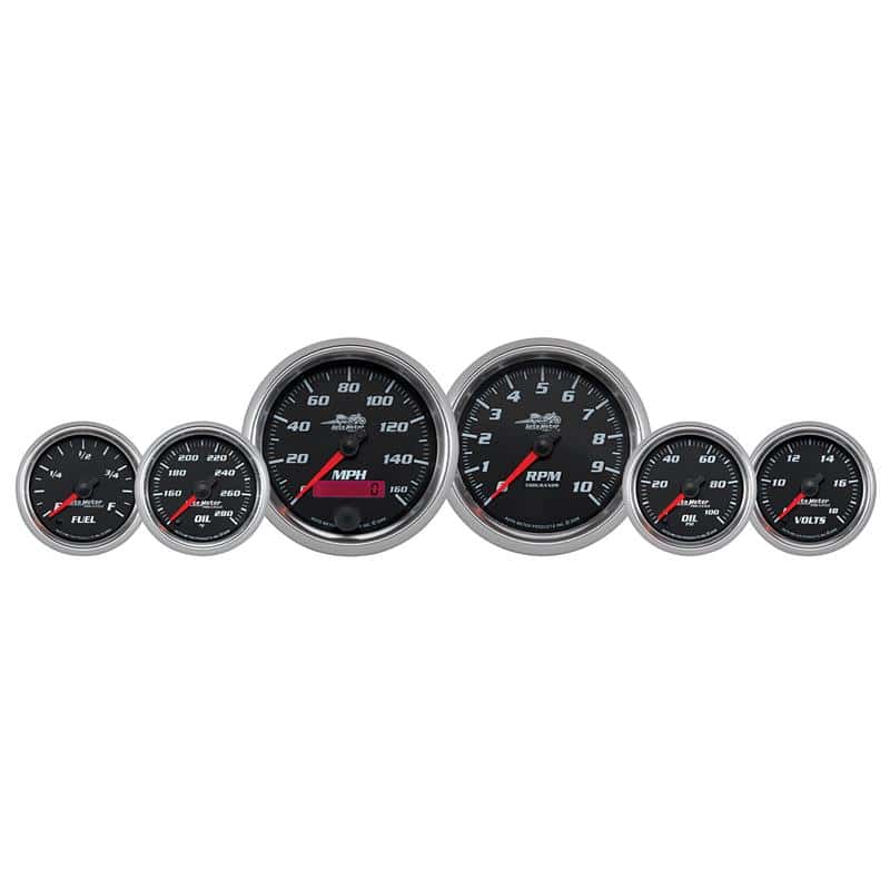 AutoMeter — Autometer Pro-Cycle Gauge Kit 6 Pc. Kit 3 3/8in & 2 1/16in Bagger Black
GA 6PC KIT BAG PC CB - view 2