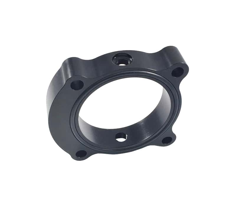 Torque Solution — Torque Solution Throttle Body Spacer 2013+ Hyundai Genesis Coupe 2.0T  - Black - view 1