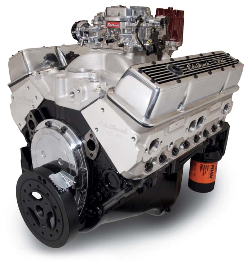 Edelbrock — Edelbrock Crate Engine Edelbrock 9 0 1 Performer E-Tec No Water Pump As Cast
CRATE ENGINE - view 4