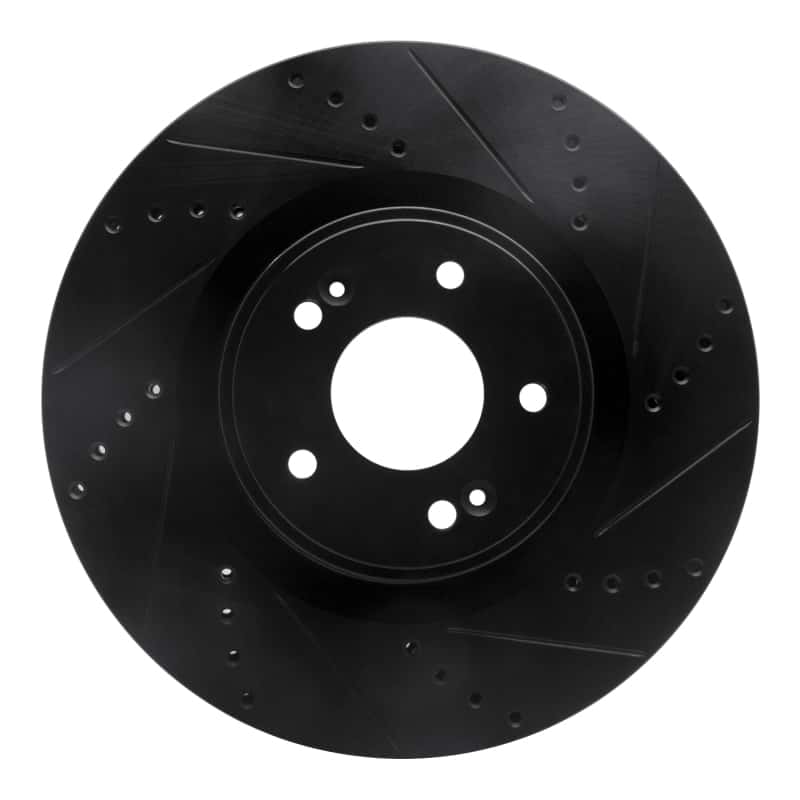 R1 Concepts — R1 10-16 Hyundai Genesis Coupe Front Right Drilled & Slotted Black Brake Rotor
R1 Brake Rotor Drill - view 1