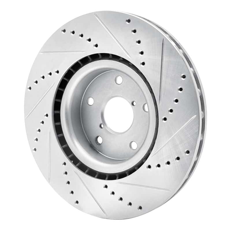 R1 Concepts — R1 05-20 Subaru Impreza Front Left Drilled & Slotted Silver Brake Rotor
R1 Brake Rotor Drill - view 4