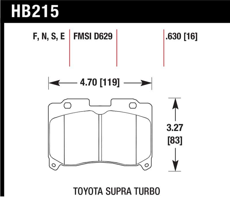 Hawk Performance — Hawk 93-98 Toyota Supra TT HT-10 Race Front Brake Pads
Disc Brake Pad - view 1