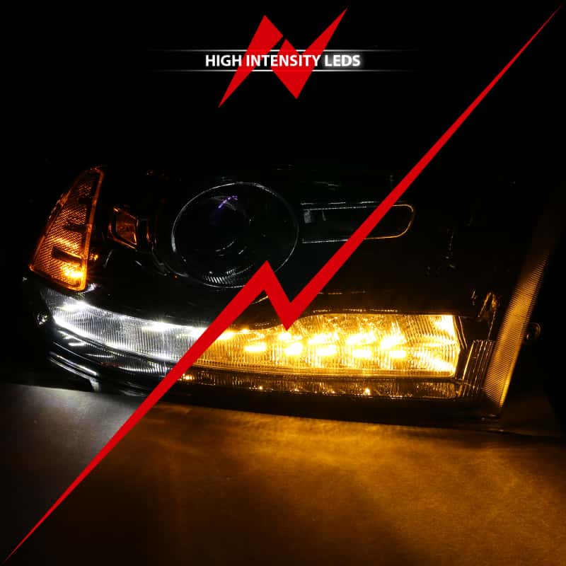 ANZO — ANZO 2009-2018 Dodge Ram 1500 Projector Plank Style Switchback H.L Halo Black Amber (OE Style)
Projector Headlights
Head Light Set - view 7