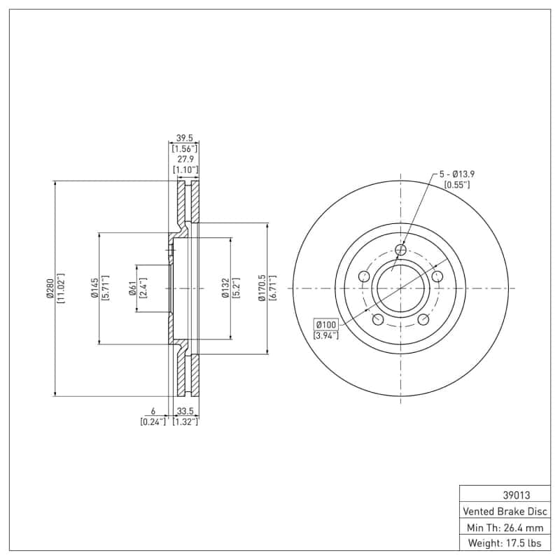 DFC — DFC 03-09 Chrysler PT Cruiser Front Brake Rotor
DFC Brake Rotor - view 6