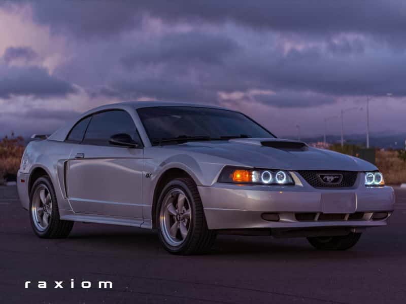 Raxiom — Raxiom 99-04 Ford Mustang Dual LED Halo Projector Headlights- Black Housing (Smoked Lens)
Headlights - view 12