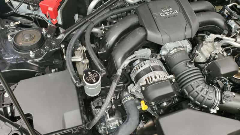 J&L — J&L 22-25 Subaru BRZ/GR86 2.4L Passenger Side Oil Separator 3.0 - Clear Anodized
Oil Separator - view 2