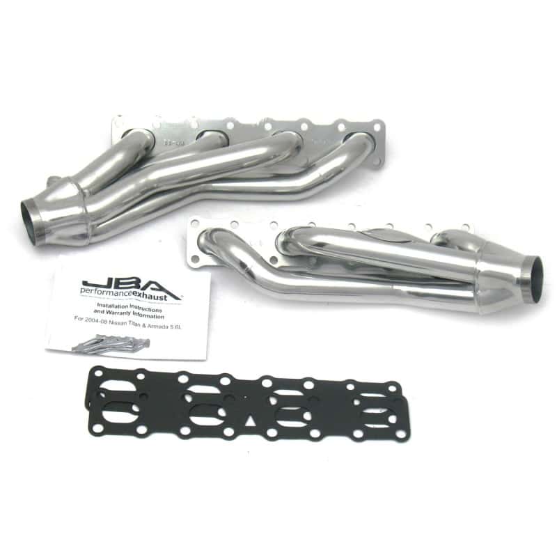 JBA — JBA 04-15 Nissan 5.6L VK56DE Oval Port 1-5/8in Primary Silver Ctd Cat4Ward Header
Exhaust Header - view 2
