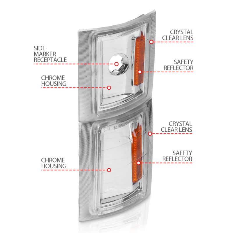 ANZO — ANZO 1994-1998 Chevrolet Blazer Corner Lights Clear Lens w/ Amber Reflector
CornerLghtAssy - view 9