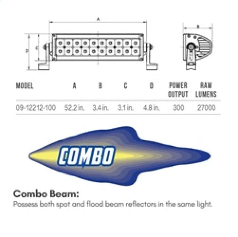 Westin — Westin B-FORCE LED Light Bar Double Row 6 inch Combo w/3W Cree - Black
LED Light Bar - view 3