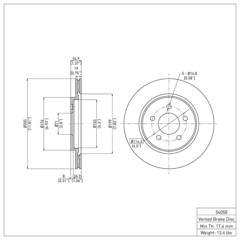 DFC — DFC 05-14 Ford Mustang Rear GeoSPEC Coated Rotor
DFC Brake Rotor - view 6