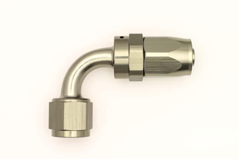 DeatschWerks — DeatschWerks 8AN Female Swivel 90-Degree Hose End CPE - view 4