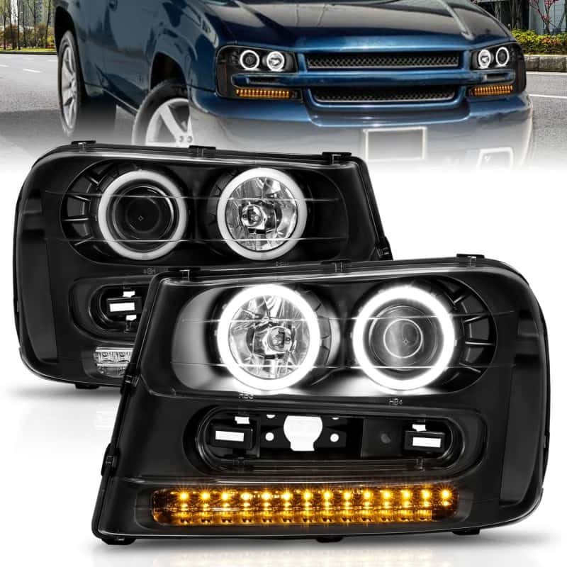 ANZO — ANZO 2002-2009 Chevrolet Trailblazer Projector Headlights w/ Halo Black
Head Light Set
HdLtSet - view 1