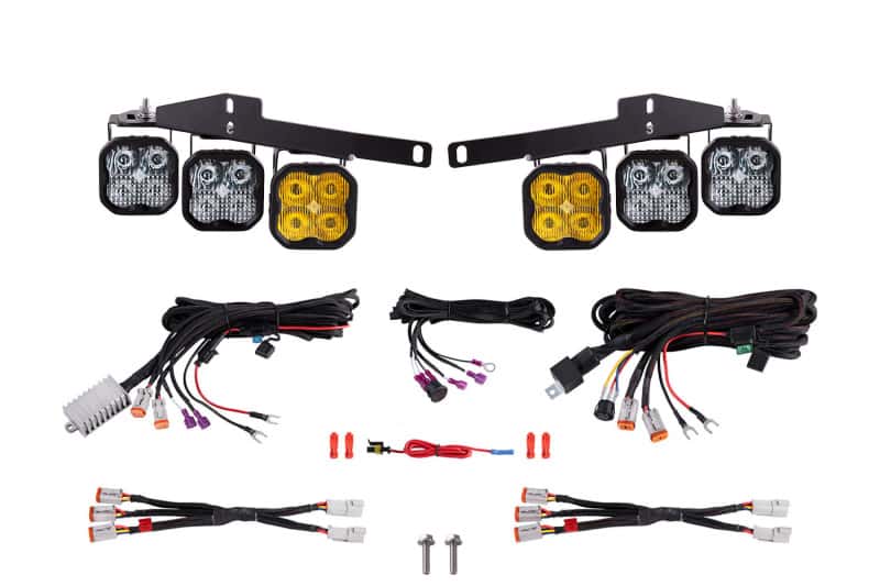 Diode Dynamics — Diode Dynamics 17-20 Ford Raptor SS3 LED Fog Light Kit - Yellow Pro - view 1