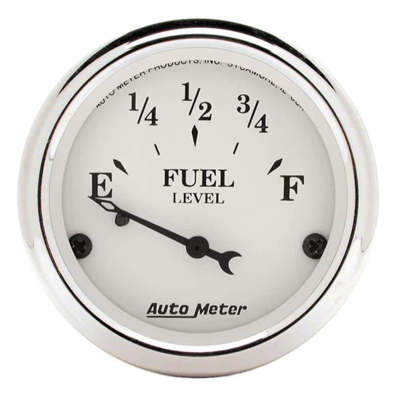 AutoMeter — AutoMeter Gauge Fuel Level 2-1/16in. 73 Ohm(e) to 10 Ohm(f) Elec Old Tyme White
2" FUEL LEVEL, 73 E/ - view 1