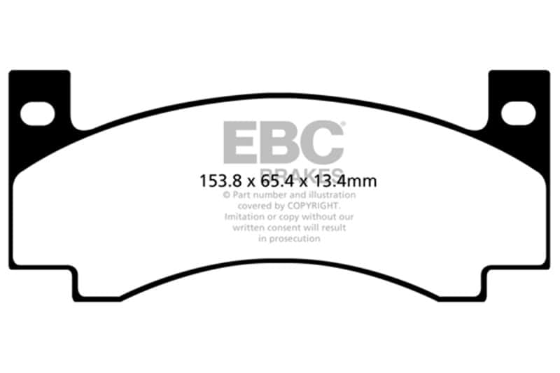 EBC — EBC 71-72 Amc Ambassador 4.2 Yellowstuff Front Brake Pads
Disc Brake Pad - view 1