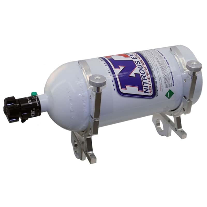 Nitrous Express — Nitrous Express Billet Bracket for 10 Or 15lb N2O Bottle Incl 1-5/8in Bar Mounts
Bottle Bracket
N2OBottleBrkt - view 1