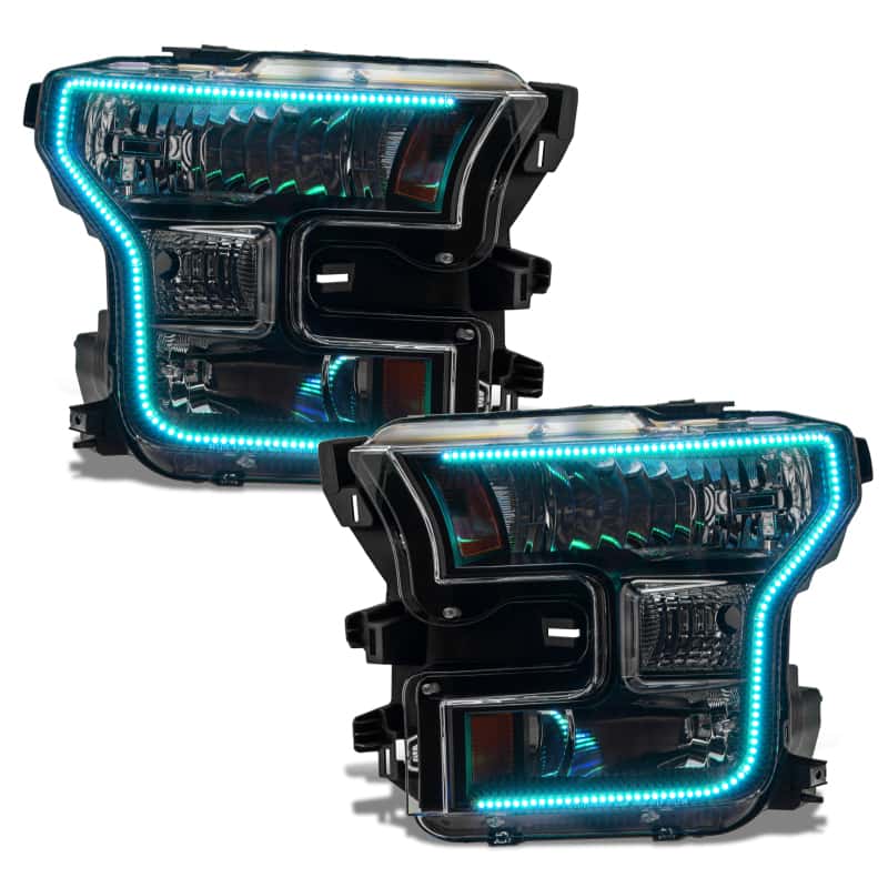 ORACLE Lighting — Oracle 15-17 Ford F-150 Dynamic RGB+A Pre-Assembled Headlights Halogen - Blk Edition - - view 10